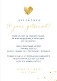 Stijlvolle uitnodiging jubileum met goudfolie en eigen foto 3