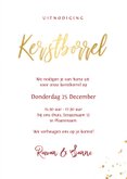 Stijlvolle uitnodiging kerstborrel warmrood met goudlook 3