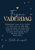 Stijlvolle vaderdagkaart bonuspapa streeppatroon blauw goud 3