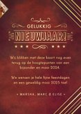 Stijlvolle vintage nieuwjaarskaart art-deco met eigen foto's 3