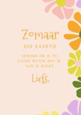 Stijlvolle wenskaart veel liefs met bloemen 3