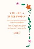 Stijlvolle wenskaart you are a superwoman 3