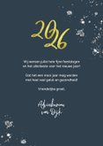 Stijlvolle zakelijke kerstkaart met foto en gouden 2026 3