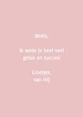 Succes kaart veel geluk 3