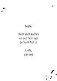 Succes kaart zet hem op 3