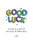 Succeskaart yes you can good luck succes ballonnen sterren 3