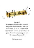 Toffe verjaardagskaart gefeliciteerd autosleutel goud foto 3