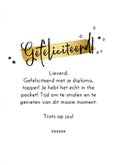 Trendy felicitatiekaart diploma in the pocket strik foto 3