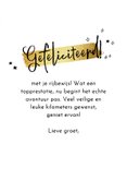 Trendy geslaagd kaart rijbewijs foto autosleutel goud streep 3