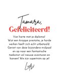 Trendy geslaagd kaart schooldiploma vaandel 1 goud 3