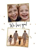 Trendy moederdagkaart collage hartjesconfetti goud  2