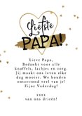 Trendy vaderdagkaart collage hartvorm hartjes goud 3
