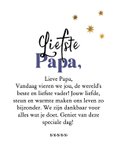 Trendy vaderdagkaart world’s best dad vaandel #1 goud 3