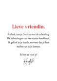Trendy wenskaart hoera gescheiden vaandel sterren goud 3