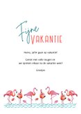 Tropische vakantiekaart flamingo 3