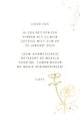 Trouwkaart getuige herfstanemonen op groen fluweel 3