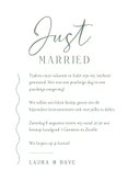 Trouwkaart just married stijlvol golven 3