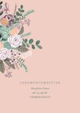 Trouwkaart minimalistisch klassiek bloemen 2