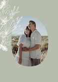 Trouwkaart save the date bohemian lijntekening kalender 2