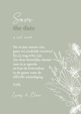 Trouwkaart save the date bohemian lijntekening kalender 3
