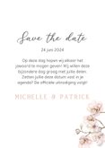 Trouwkaart Save the date hart duifjes 3