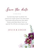 Trouwkaart Save the date helleborus eucalyptus duiven 3