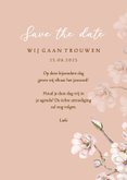 Trouwkaart Save the date magnoliabloemen 3