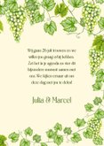 Trouwkaart save the date met groene druiven  3