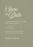 Trouwkaart save the date vintage kant kraft groen klassiek 3