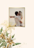 Trouwkaart Save the date witte lelie  2