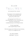 Trouwkaart uitnodiging met eigen foto en holografisch folie 3