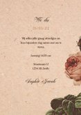Trouwkaart vintage met bloemen 3