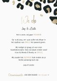 Trouwkaart 'We do' panterprint goudlook 3