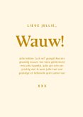 Typografisch felicitatiekaartje wauw getrouwd 3