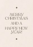 Typografische kerstkaart light and laughter zandkleur 2