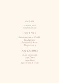 Typografische trouwkaart met opsomming en diepte effect roze 2
