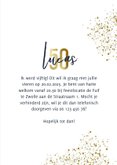 Uitnodiging 50 jaar stijlvol goudlook met foto en spetters 3