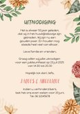 Uitnodiging 50 jarig jubileum wegwijzers en bloemen 3