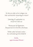 Uitnodiging 85 in hout met bloemen 3