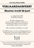 Uitnodiging 90 jaar man | Krant uit 1936 3