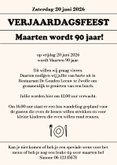 Uitnodiging 90 jaar man | Krant uit 1936 3
