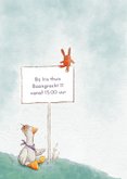 Uitnodiging babyshower met eendje en konijntje 2