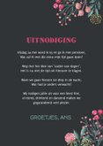 Uitnodiging bordjes met bloemen 3