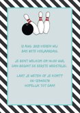 Uitnodiging Bowlingfeest streep 3