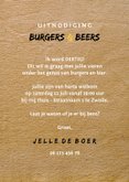 Uitnodiging Burgers & Beers met papierlook 3