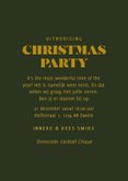 Uitnodiging Christmas Party met papieren kerstbal groen 3