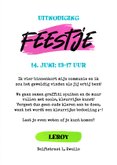 Uitnodiging communiefeest graffiti stoer lentefeest 3