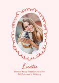 Uitnodiging diner party etentje doodle roze hip 2