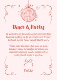 Uitnodiging diner party etentje doodle roze hip 3