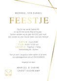 Uitnodiging dubbel feestje met grote eigen foto en foliedruk 3